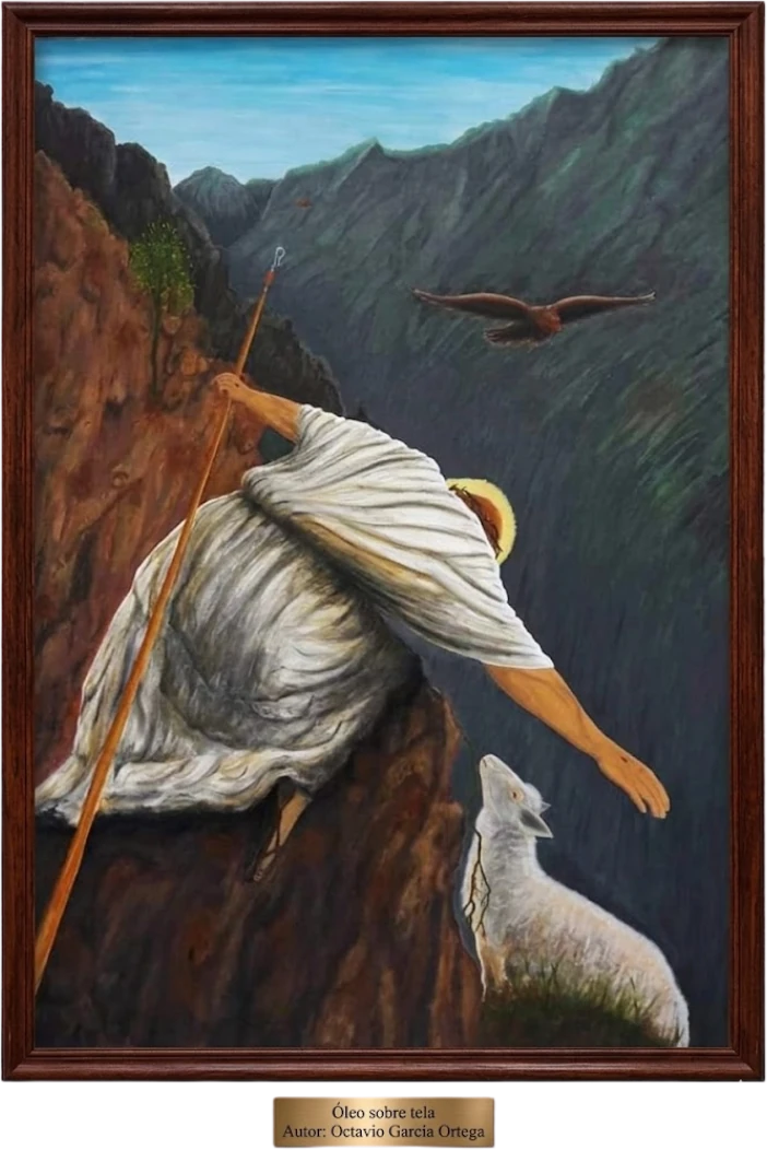 Oveja Perdida — óleo sobre tela de Octavio García Ortega